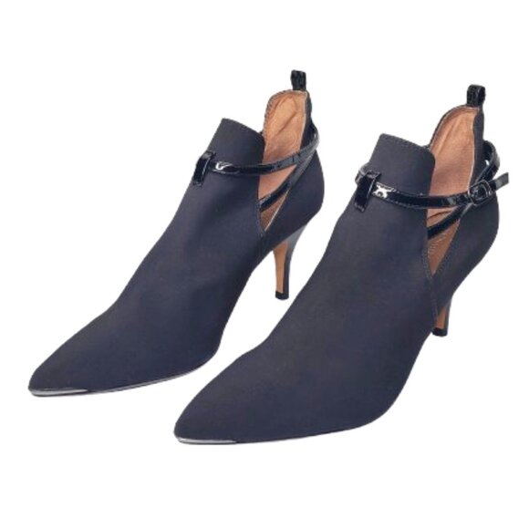 Donald J. Pliner Tali2 Women's Pointed Toe Black Crepe Booties Pumps.* New *9.5N - Picture 5 of 7